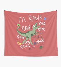 T-Rex Christmas Dinosaur - Dinosaur Christmas Wall Tapestry