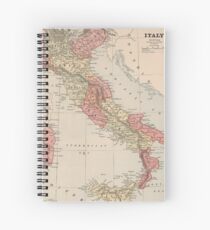 Vintage Karte von Italien (1883) Spiralblock