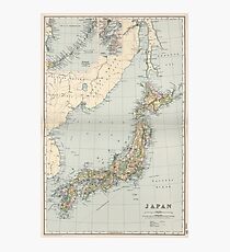 Vintage Map of Japan (1892) Photographic Print