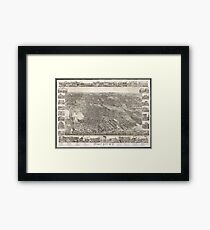 Vintage Map of Jersey City NJ (1883) Framed Print