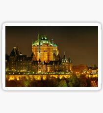 Night view of Le Chateau Frontenac, Quebec City Sticker