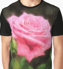 Pink Roses in Anzures 3 Vivid Oil Graphic T-Shirt