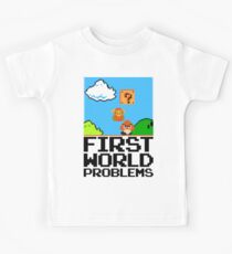 First World Problems (Black) Kids Tee