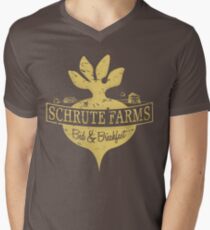 Schrute Farms B&B (no circles) Men's V-Neck T-Shirt