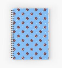 Cookie Cat Pattern (Blue) Spiral Notebook