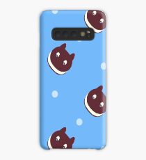 Cookie Cat Pattern (Blue) Case/Skin for Samsung Galaxy