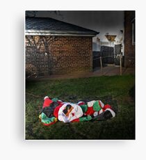 Too Much Eggnog For Santa Canvas Print