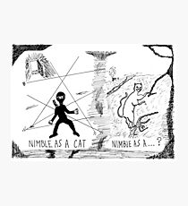 Nimble as a Cat ninja cartoon Photographic Print
