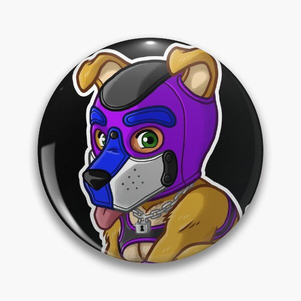 PLAYFUL PUPPY - PURPLE MASK - BEARZOO SERIES Pin