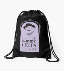 Poirot's Little Grey Cells Team Drawstring Bag