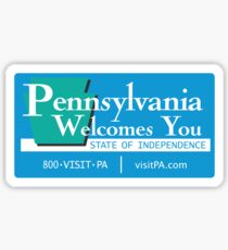 Welcome to Pennsylvania, Road Sign, USA Sticker