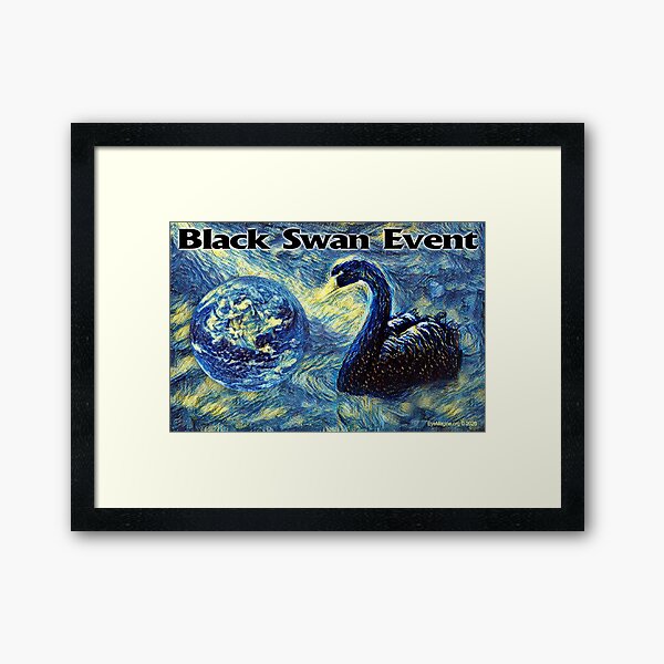 Black Swan Event Framed Art Print