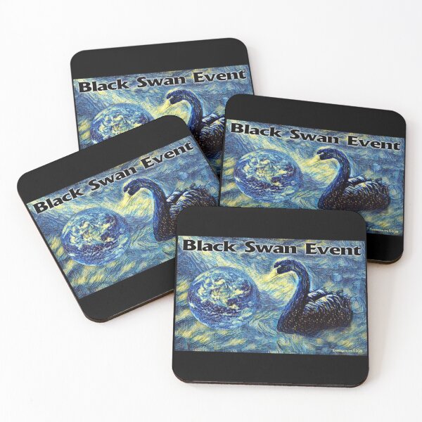 Black Swan Event Coasters (Set of 4)