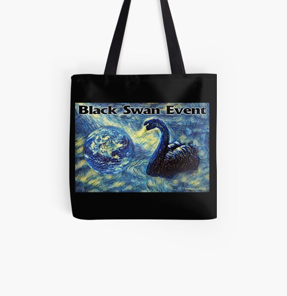 Black Swan Event All Over Print Tote Bag