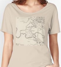Canberra Tourist Map 1950 Women's Relaxed Fit T-Shirt
