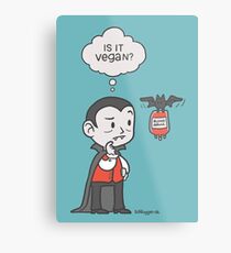 Vegan Vampire Metal Print