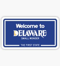 Welcome to Delaware, Road Sign, USA Sticker