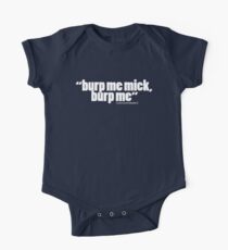 'burp me mick...' Short Sleeve Baby One-Piece