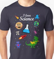 Camiseta unisex Yo amo la ciencia