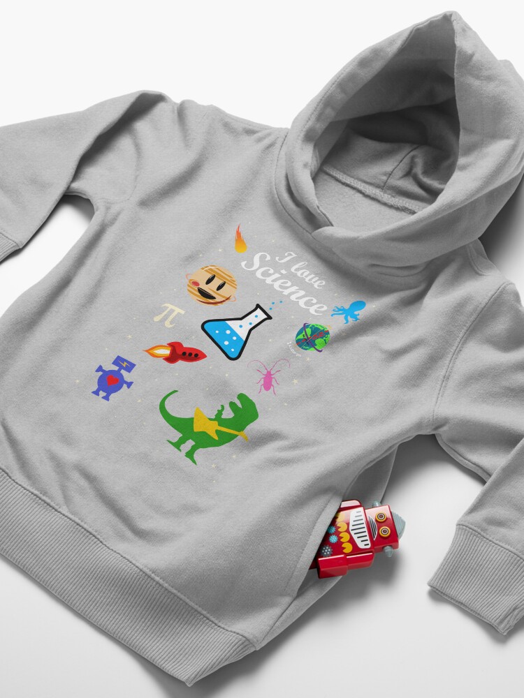 Alternate view of I Love Science Toddler Pullover Hoodie