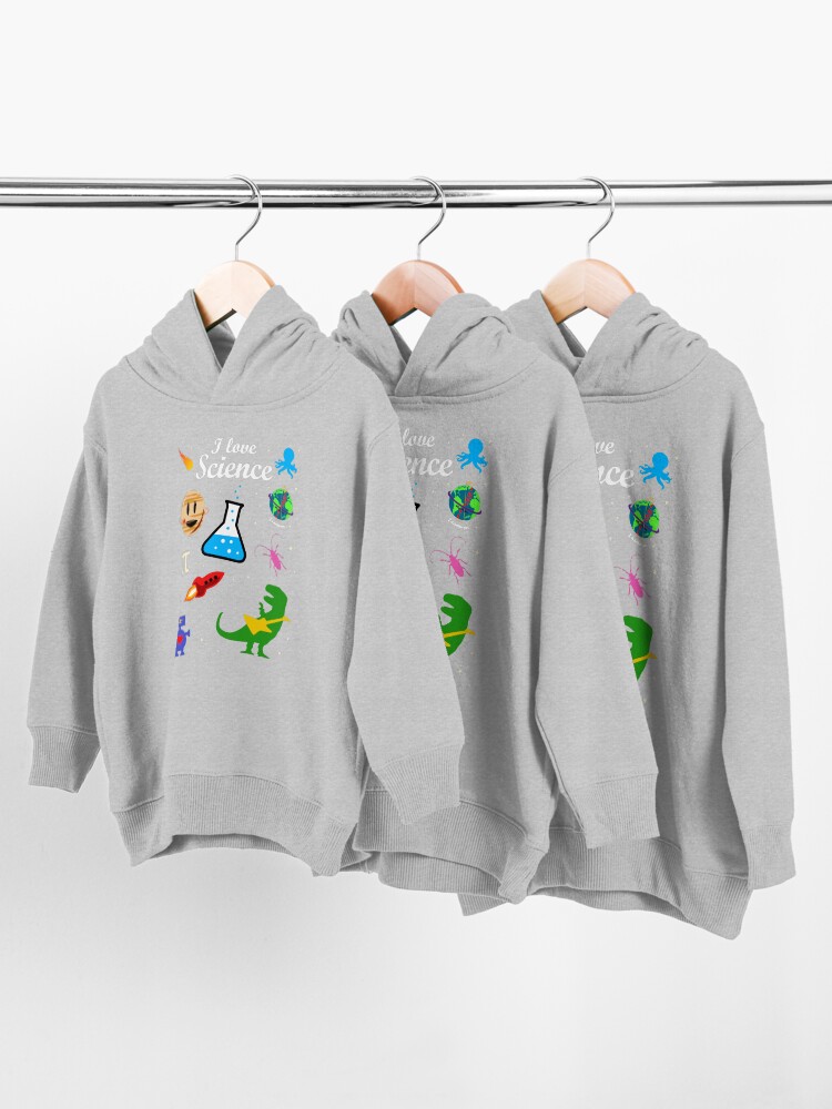 Alternate view of I Love Science Toddler Pullover Hoodie