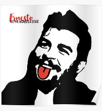Ernesto Che Guevara Tongue Art Poster