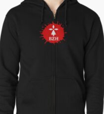 bzh breizh bretagne breton hermine Zipped Hoodie