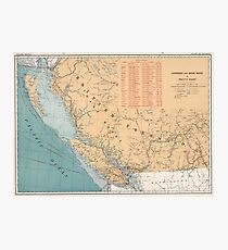 Lighthouses and Sailing Routes of British Columbia Photographic Print