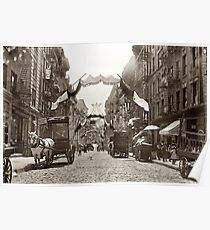 Póster Little Italy Mott Street NYC Photograph (1908)