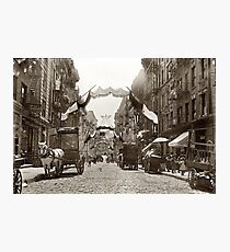 Lámina fotográfica Little Italy Mott Street NYC Photograph (1908)
