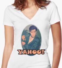 Shammi Kapoor - Yahoo! Women's Fitted V-Neck T-Shirt