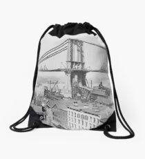 Mochila saco Construction of The Manhattan Bridge (1909)