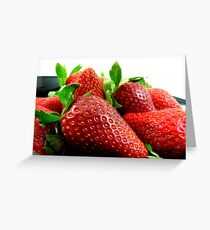 Fresh Juicy Strawberries Greeting Card