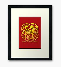 Chinese Year of The Horse Papercut Design Framed Print