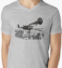 in the aeroplane over the sea Men's V-Neck T-Shirt