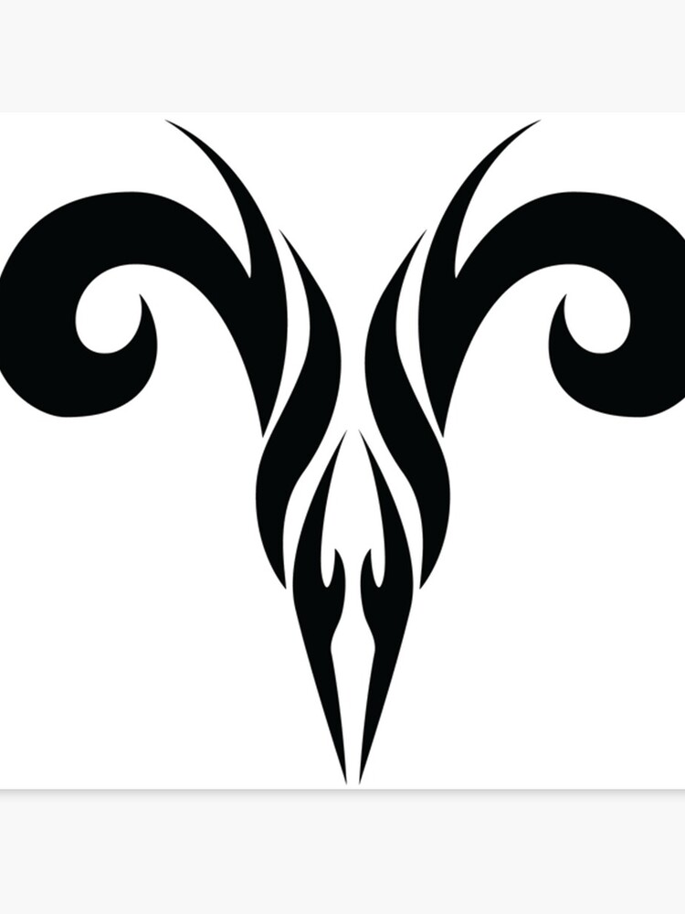 Aries Zodiac Sign Black Horoscope Symbol