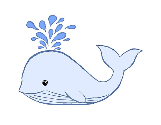 Póster «Ballena azul de dibujos animados» de LegendOfZeldy | Redbubble