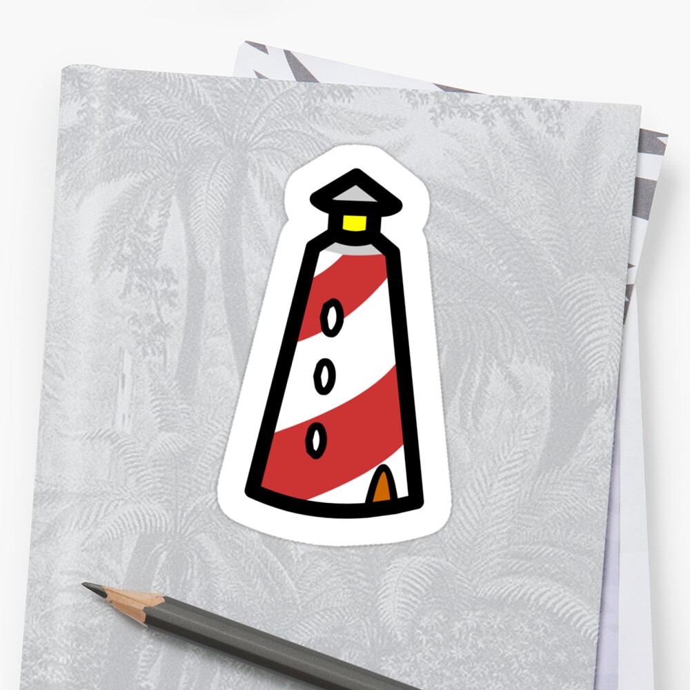 Club Penguin Lighthouse Pin Sticker By Guysigns Redbubble - the plaza roblox lighthouse code