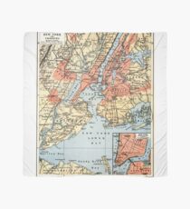 Pañuelo Vintage Map of The New York City Vicinity (1890)