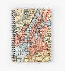 Cuaderno de espiral Vintage Map of The New York City Vicinity (1890)