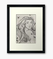 butterfly girl Framed Print