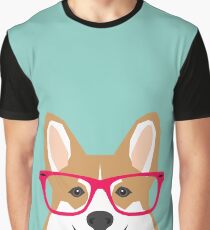 Teagan Glasses Corgi cute puppy welsh corgi gifts for dog lovers and pet owners love corgi puppies Graphic T-Shirt
