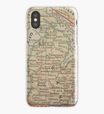 Vintage Map of Michigan (1885) iPhone Case