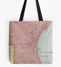 Vintage Map of Milwaukee Wisconsin (1903) Tote Bag