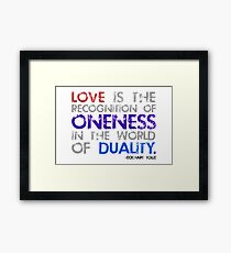 love is. Framed Print