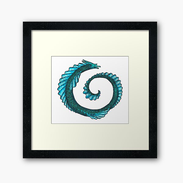 Dragon "Aqua" Framed Art Print