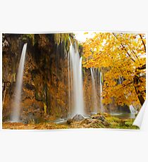 Waterfall in Plitvice Poster