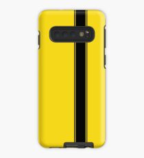 Funda/vinilo para Samsung Galaxy Racing Stripe - Negro sobre amarillo
