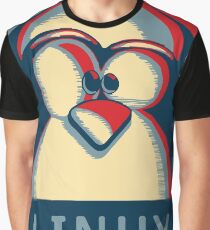 Linux tux penguin obama poster logo Graphic T-Shirt