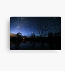 Space Station Meets Comet Lovejoy Canvas Print
